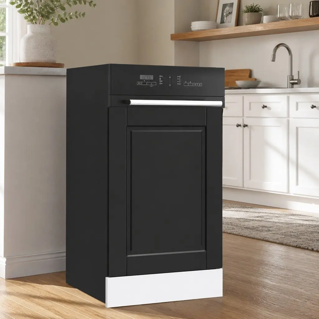 Black Dishwasher Panel for Kitchen Style