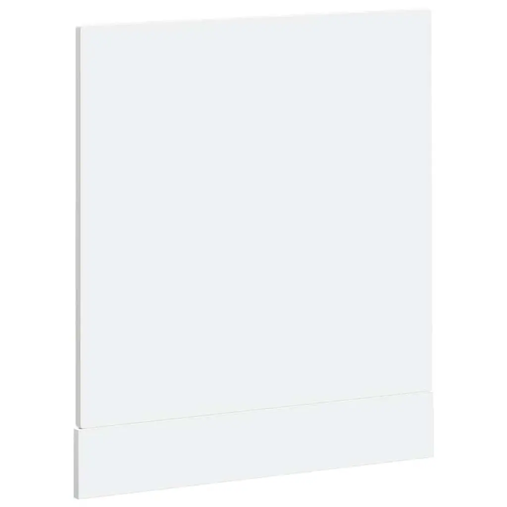 Dishwasher Front Cover Engineered Wood High Gloss White Panel 60x15x57cm