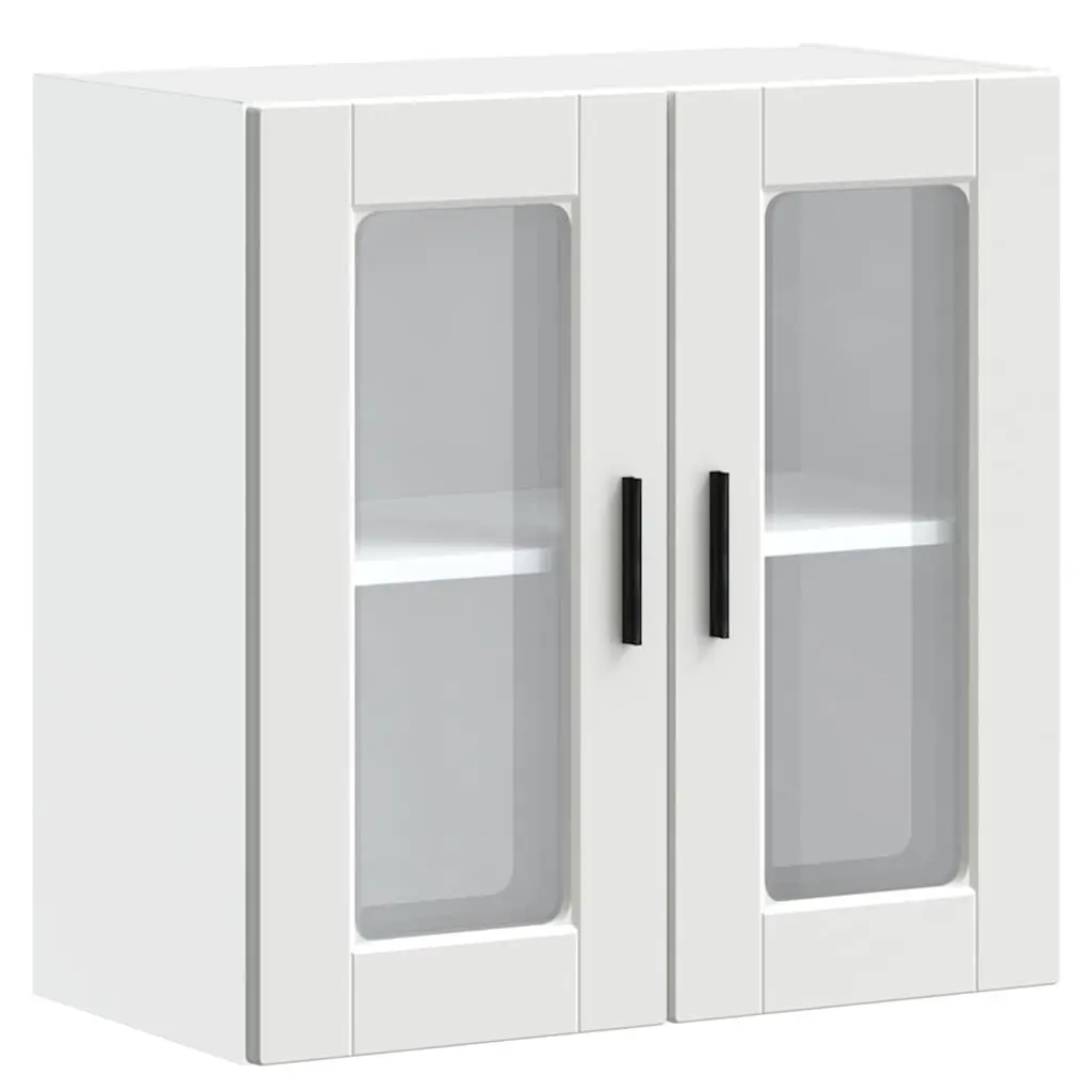 Kitchen Cabinet Glass Door White Wall-Mounted Storage Organiser