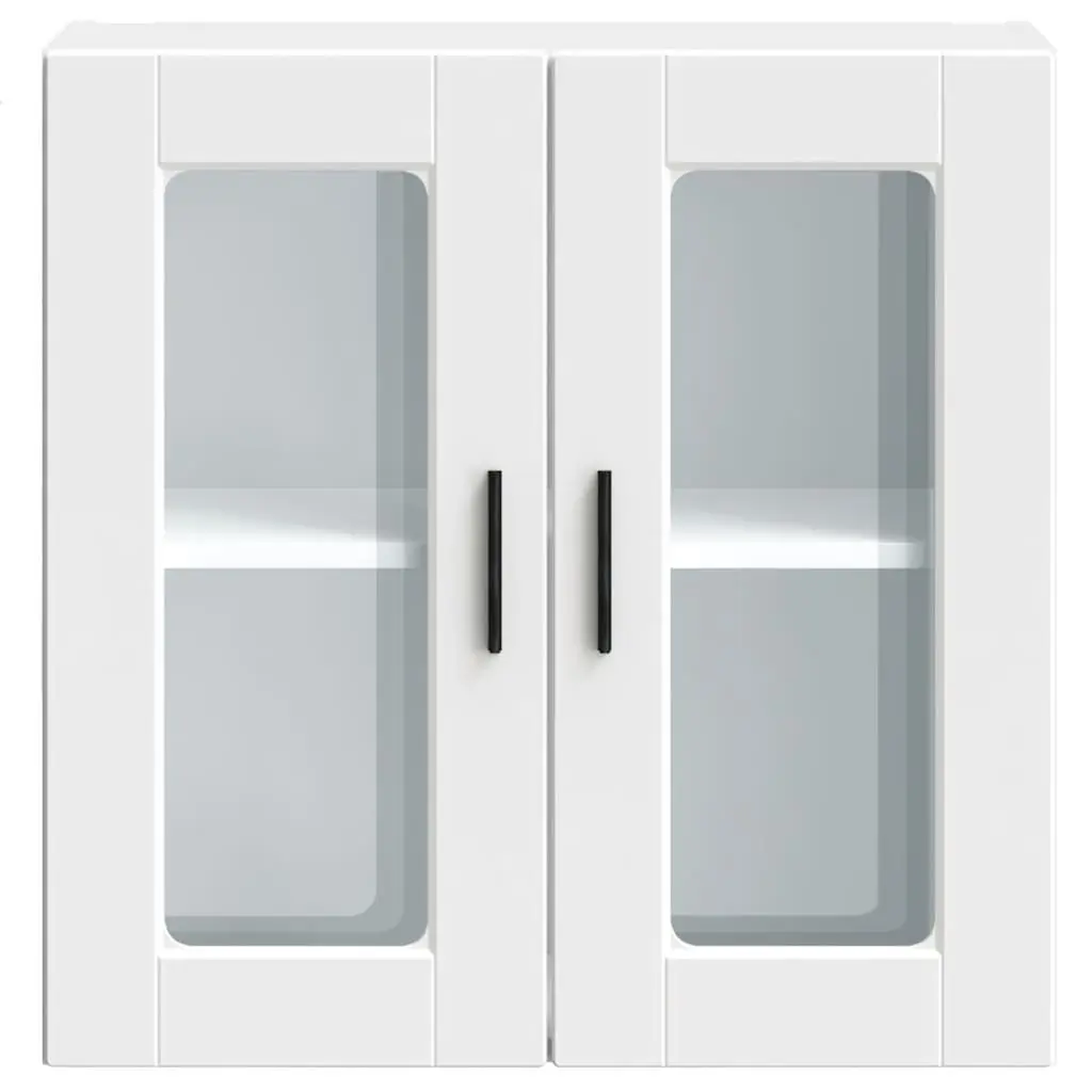 Kitchen Cabinet Glass Door White Wall-Mounted Storage Organiser
