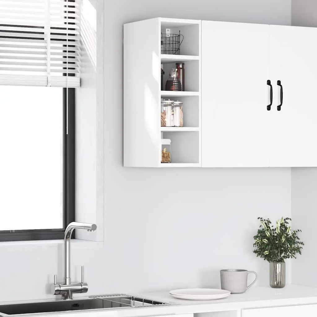 Wall-Mounted Kitchen Cabinet Storage Engineered Wood White 20x29.5x60cm