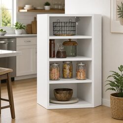 Hanging Kitchen Cabinet White Wall-Mounted Storage Engineered Wood 40x29.5x60cm