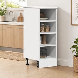Bottom Kitchen Cabinet White Storage Cupboard 30x44.5x81.5cm Engineered Wood
