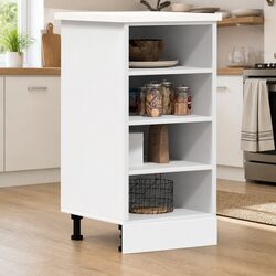 Bottom Kitchen Cabinet White Storage Cupboard Engineered Wood 40x44.5x81.5cm