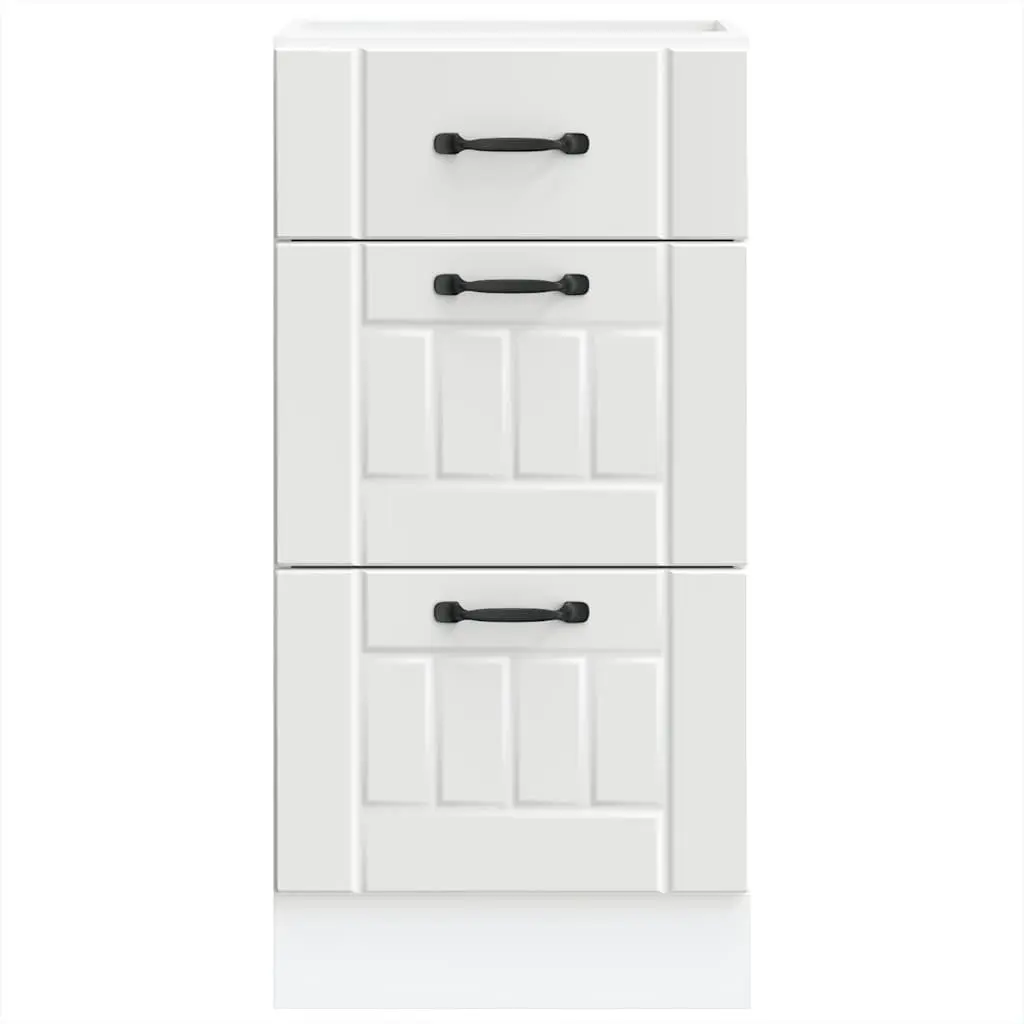 Kitchen Cabinet White Engineered Wood Storage Cupboard Unit