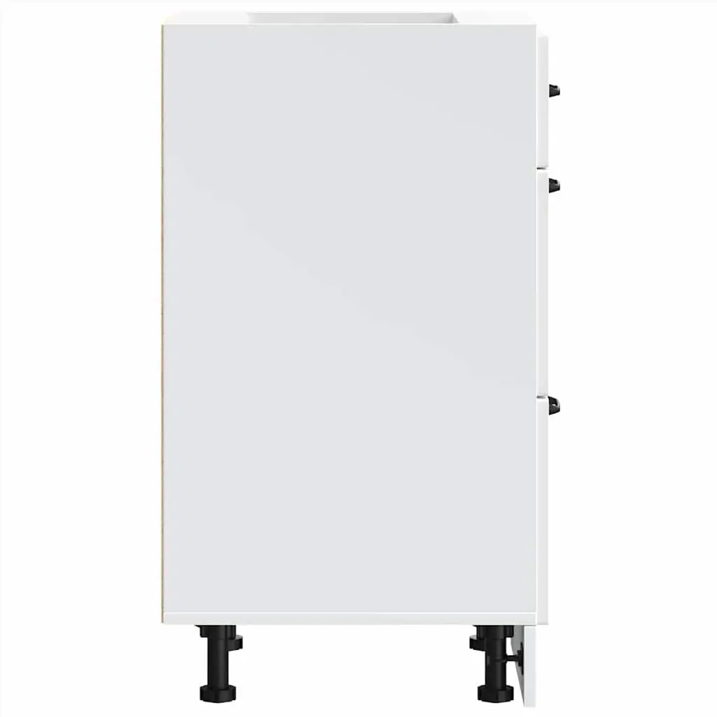 Kitchen Cabinet White Engineered Wood Storage Cupboard Unit