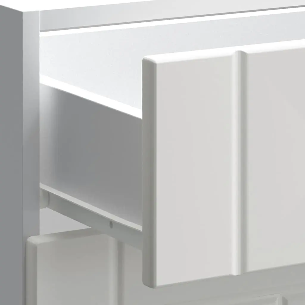 Kitchen Base Cabinet White Engineered Wood Adjustable Feet