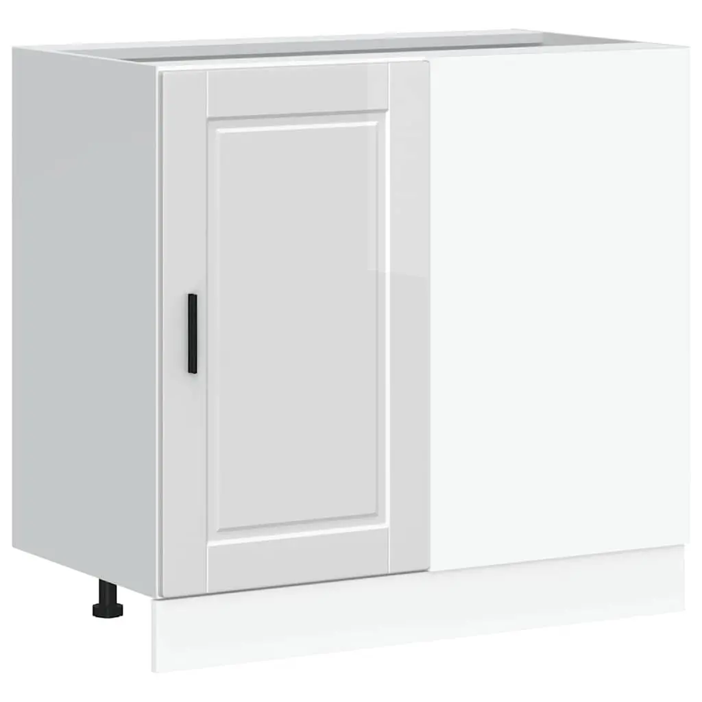 Engineered Wood White High Gloss Kitchen Storage Unit Base Cabinet Cupboard
