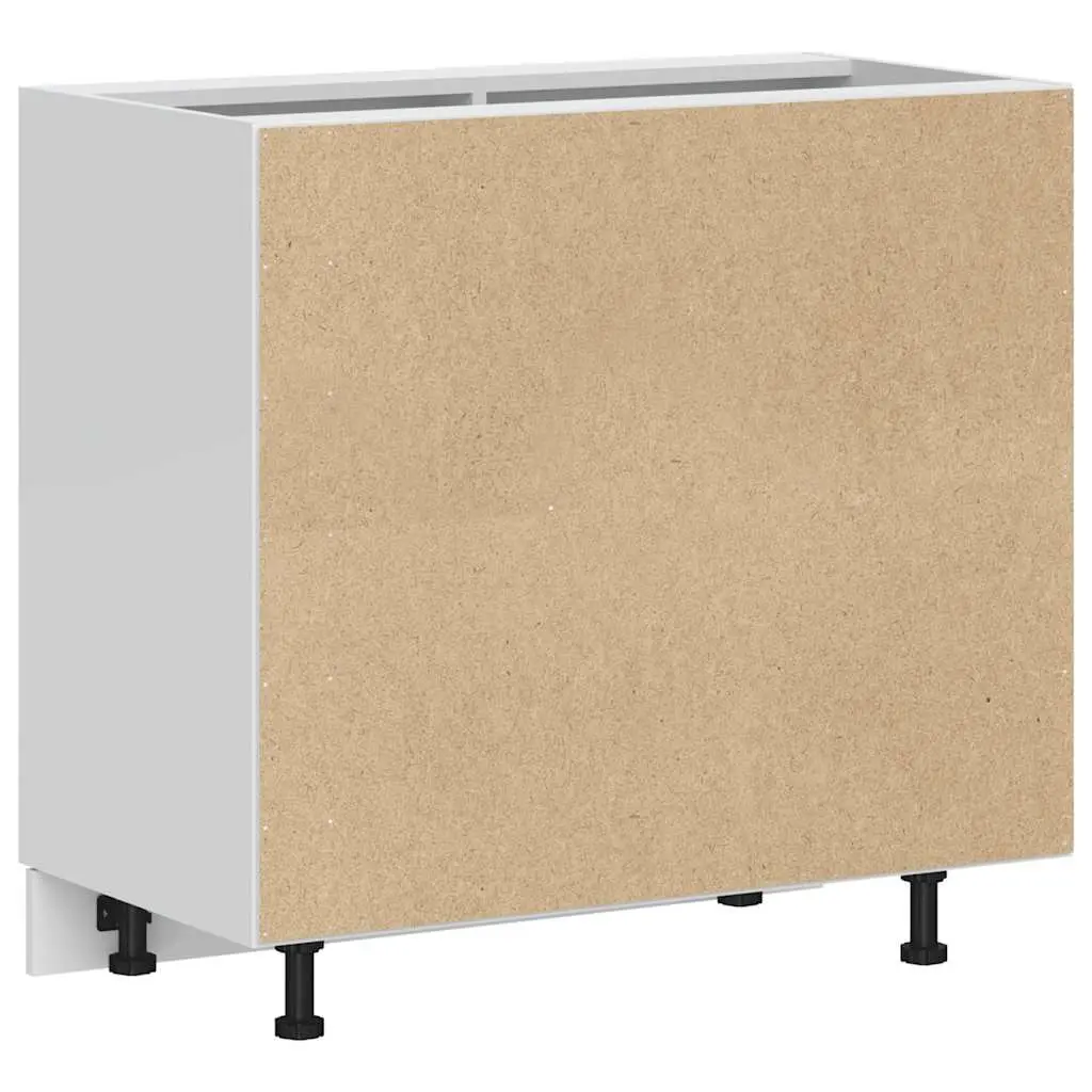 Engineered Wood White High Gloss Kitchen Storage Unit Base Cabinet Cupboard