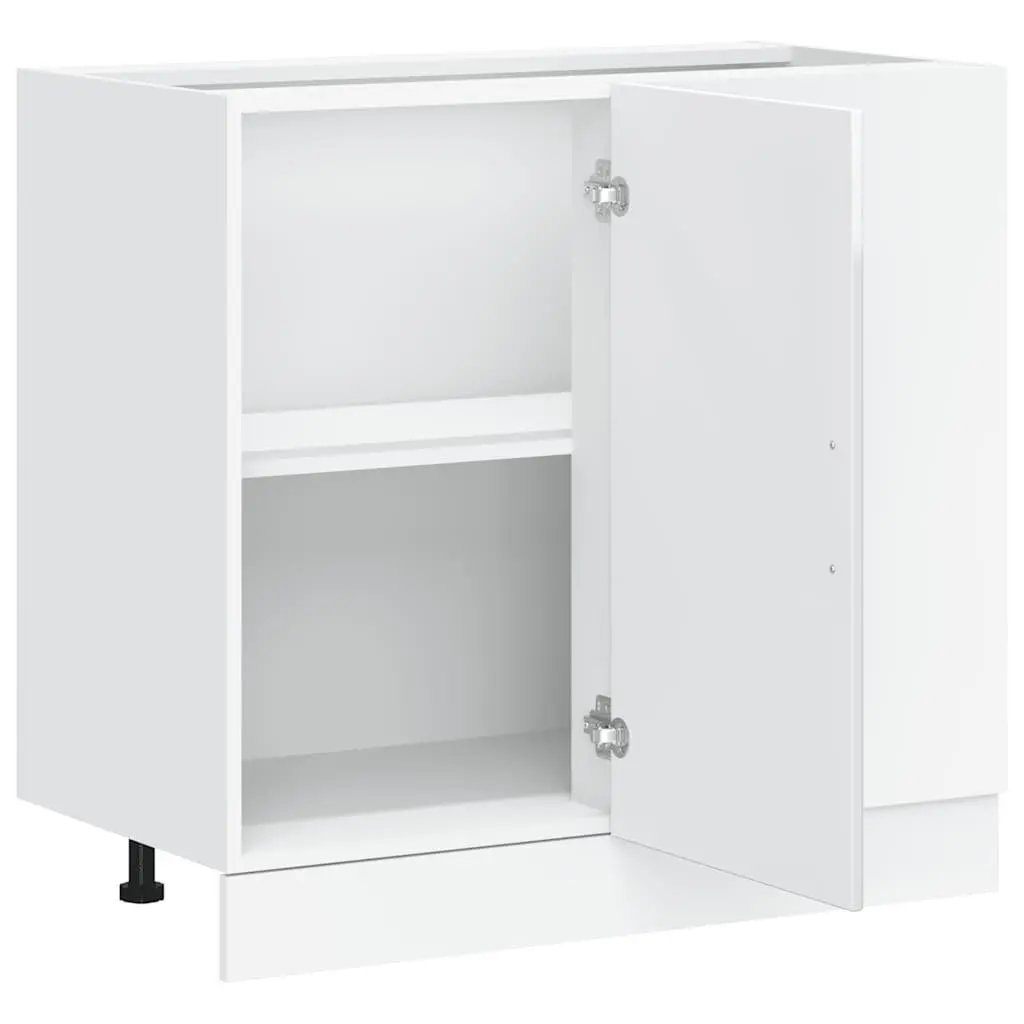 Engineered Wood White High Gloss Kitchen Storage Unit Base Cabinet Cupboard