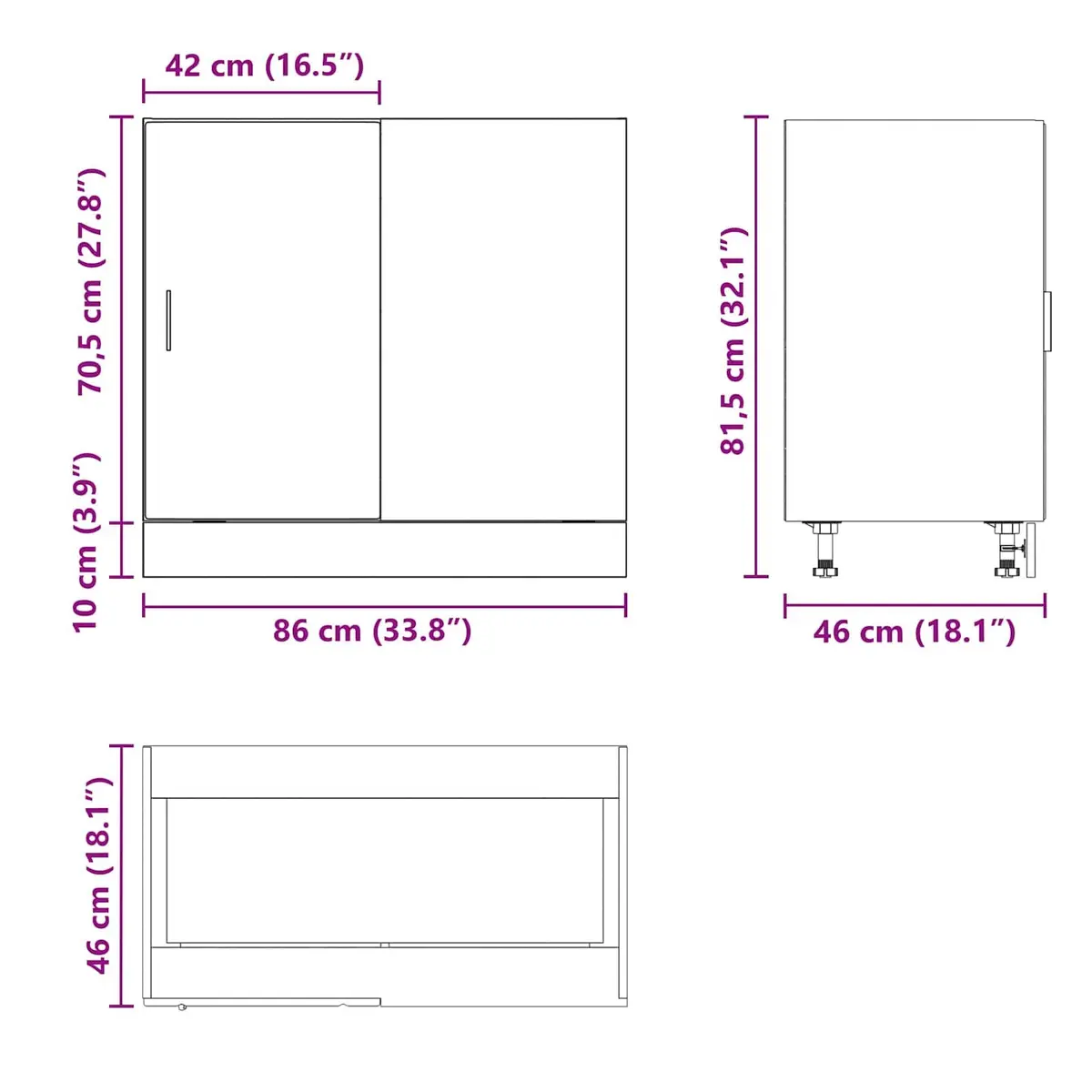White Kitchen Storage Cabinet