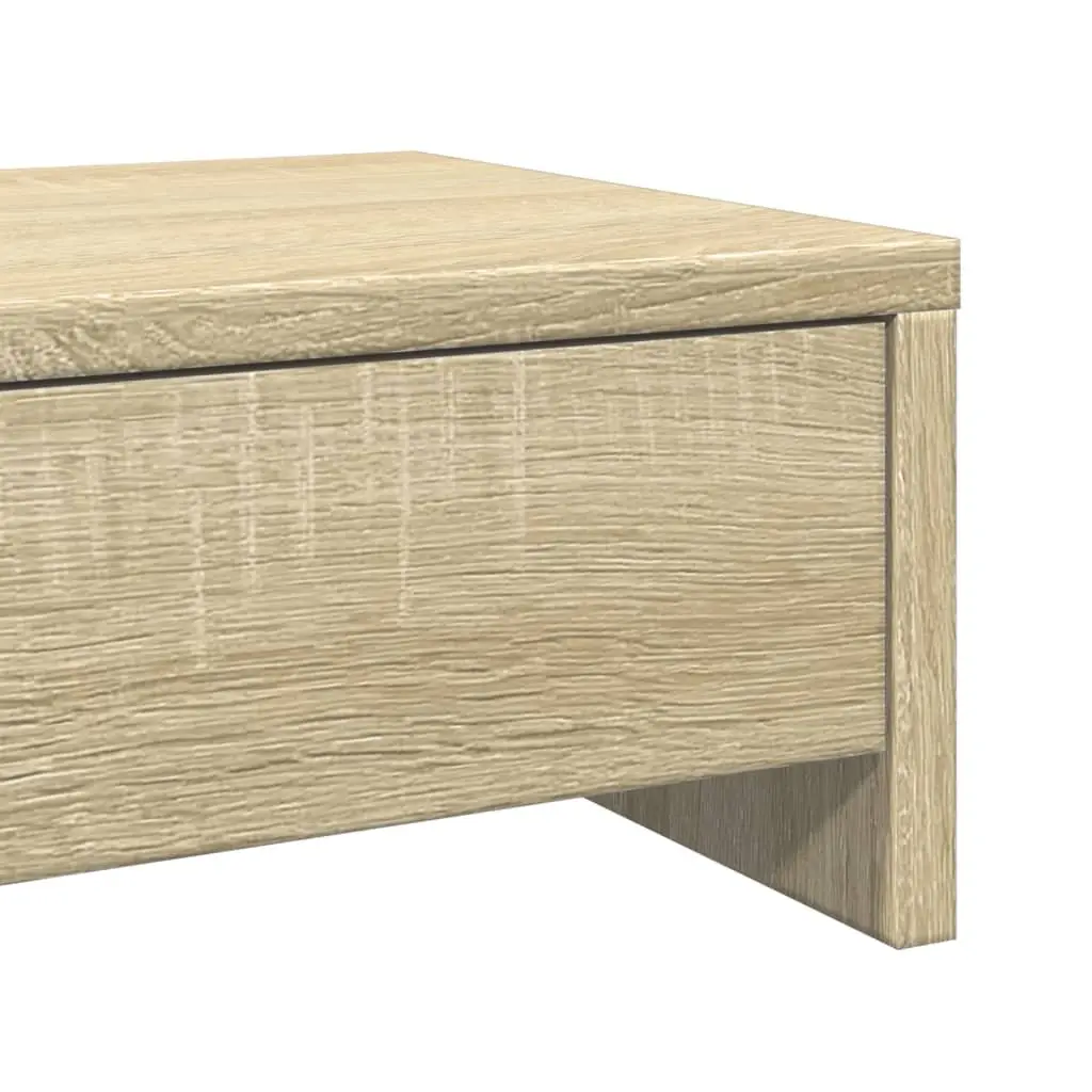 Monitor Stand with Storage Drawers Brown Engineered Wood 100 x 27 x 15 cm