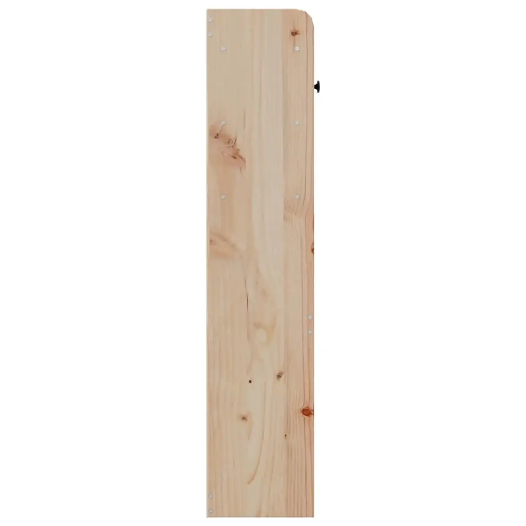 Freestanding Headboard with Storage Solid Pinewood 90cm Brown