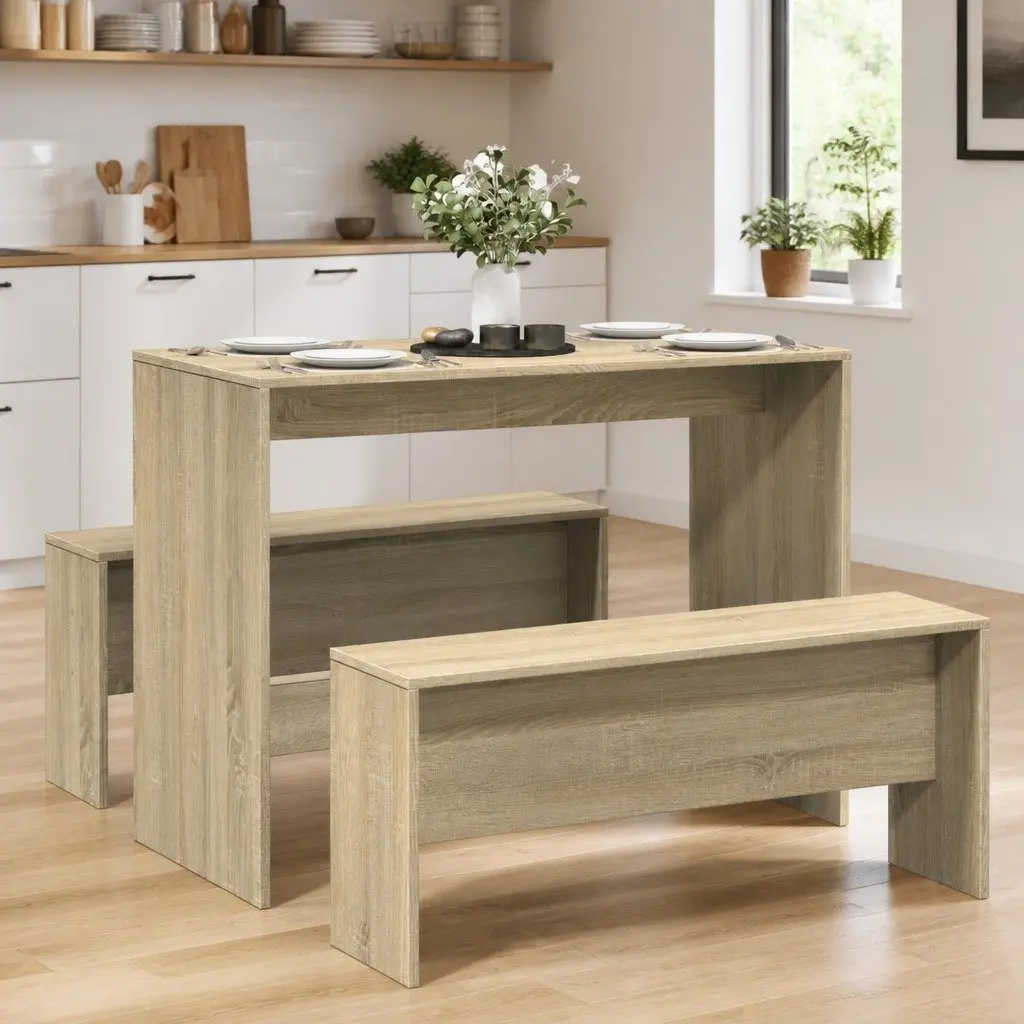 Dining Table and Bench Set