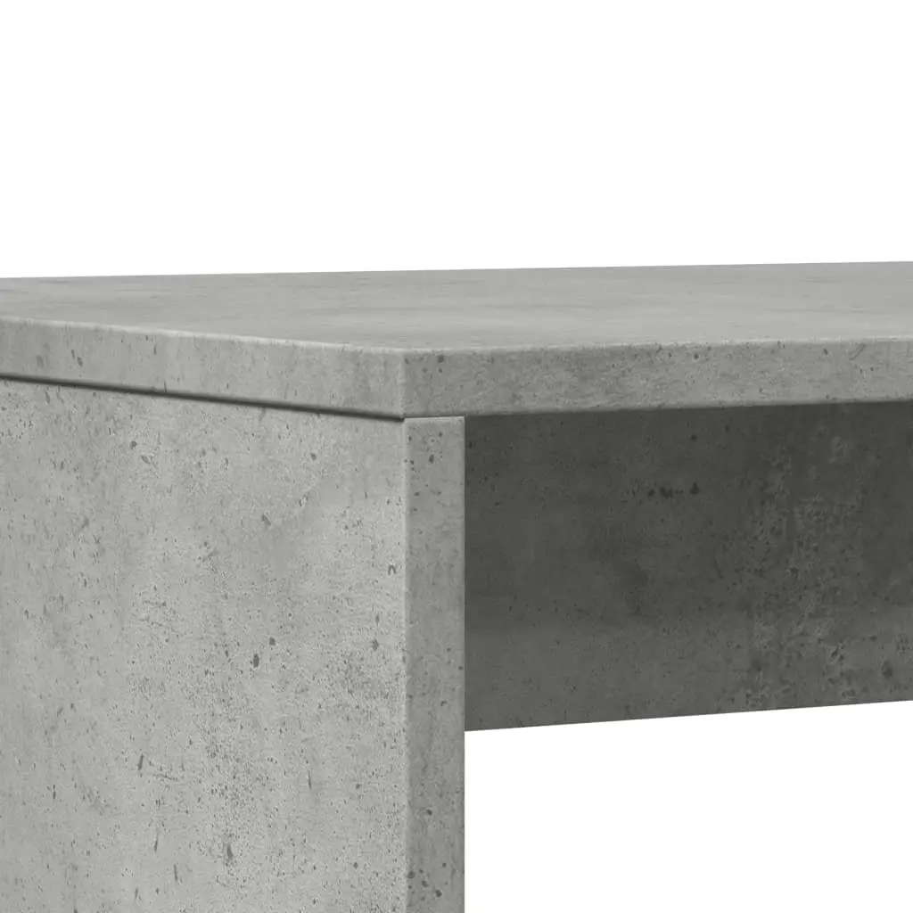 3 Piece Dining Table Bench Set Grey Engineered Wood