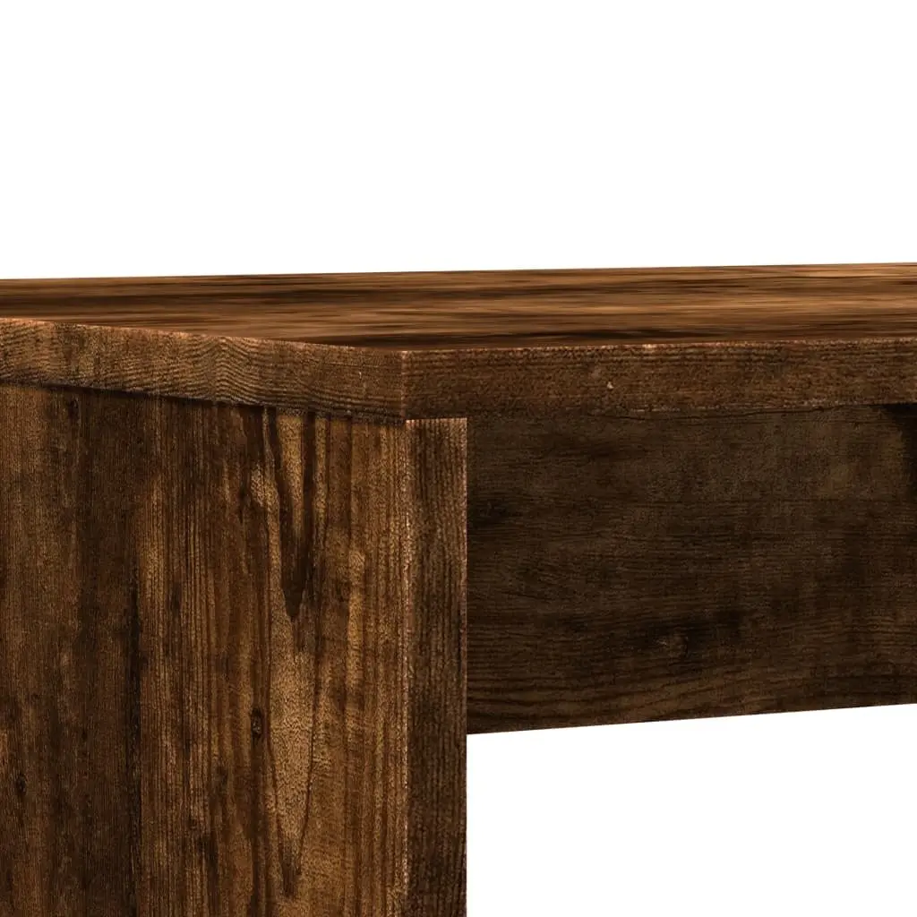 3 Piece Brown Engineered Wood Dining Set with Table and Benches for Kitchen