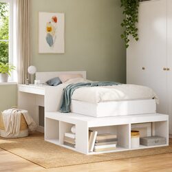 Friendly L-Shaped Bedside Cabinet with Desk for You