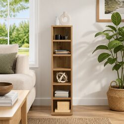 CD DVD Media Storage Cabinet Artisan Oak Engineered Wood Shelves Furniture