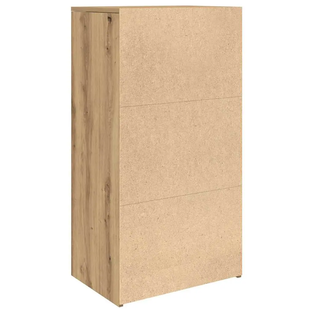 Sideboard 6 Drawers Brown Engineered Wood Storage Cabinet