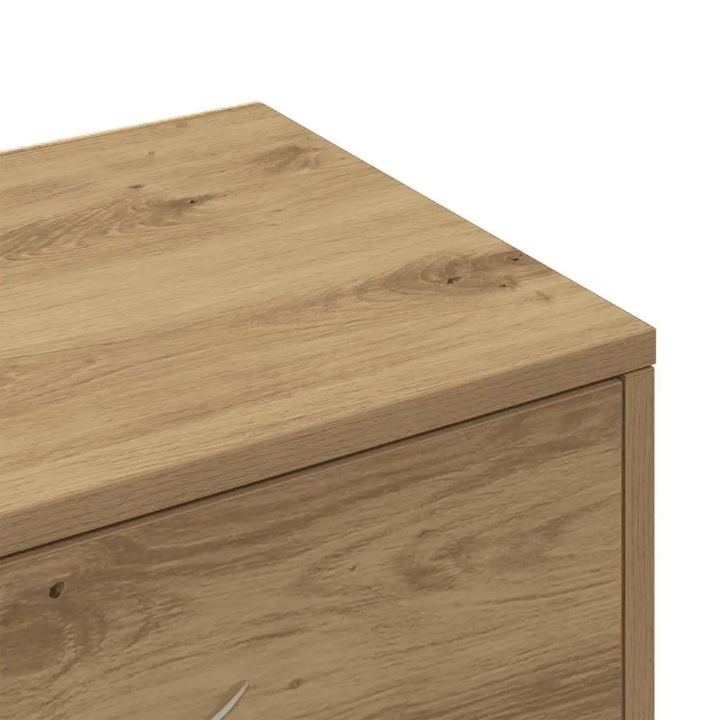 Sideboard 6 Drawers Brown Engineered Wood Storage Cabinet