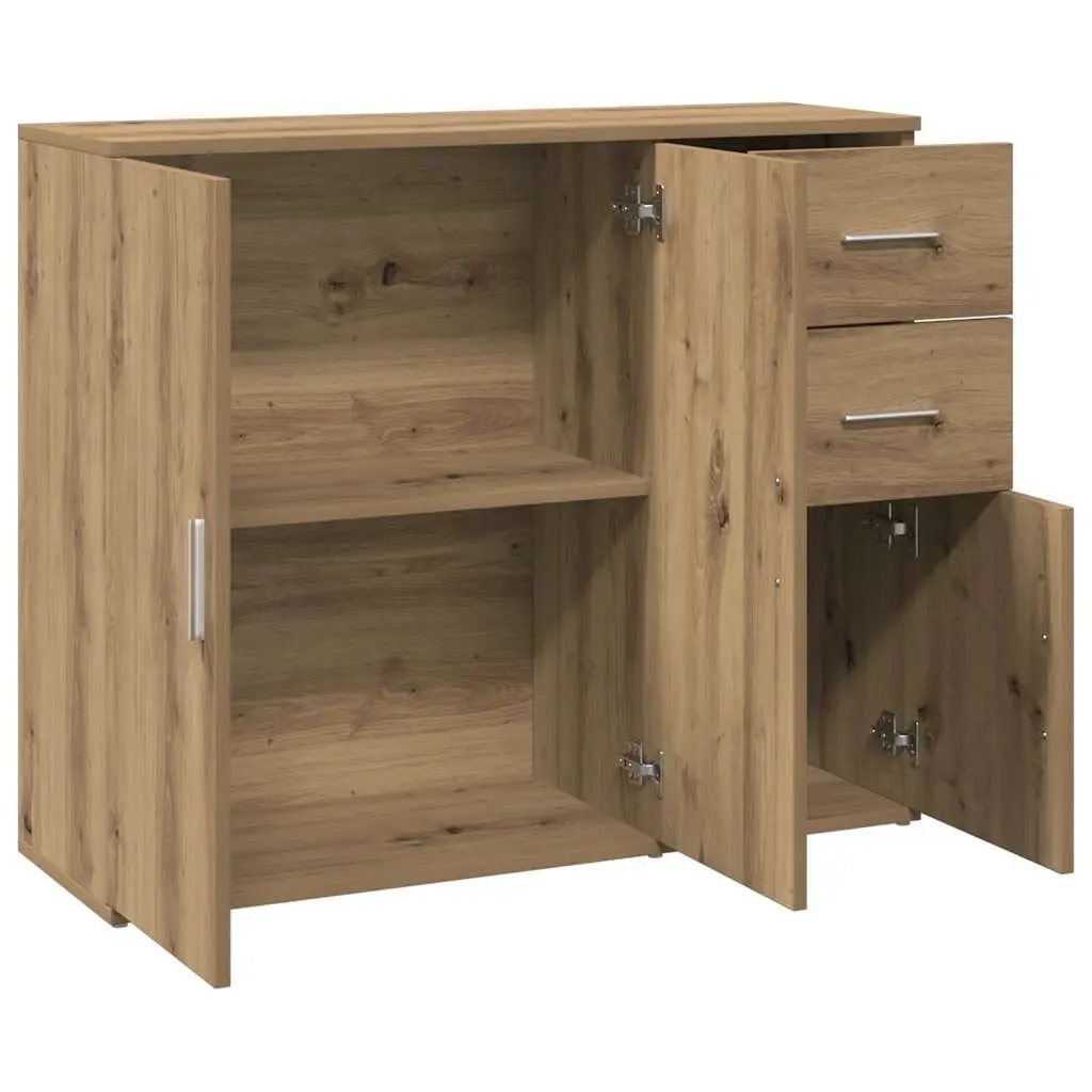 Sideboard Brown Engineered Wood Cabinet Storage Buffet 91L x 29.5W x 75H cm