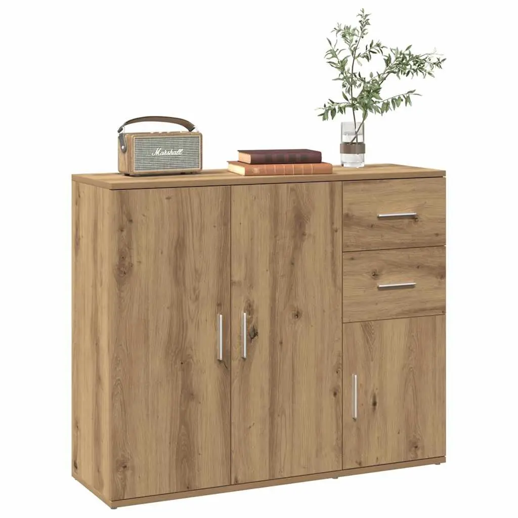 Sideboard Brown Engineered Wood Cabinet Storage Buffet 91L x 29.5W x 75H cm