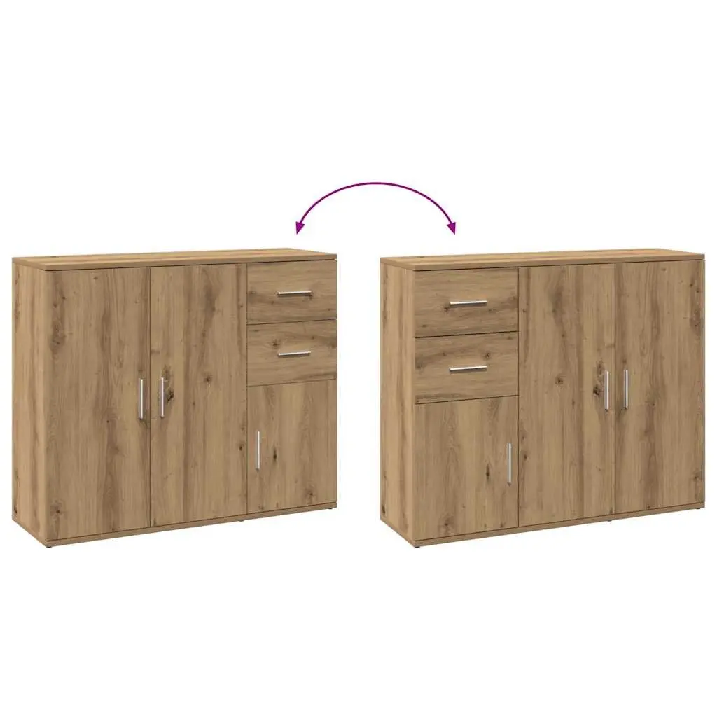 Sideboard Brown Engineered Wood Cabinet Storage Buffet 91L x 29.5W x 75H cm
