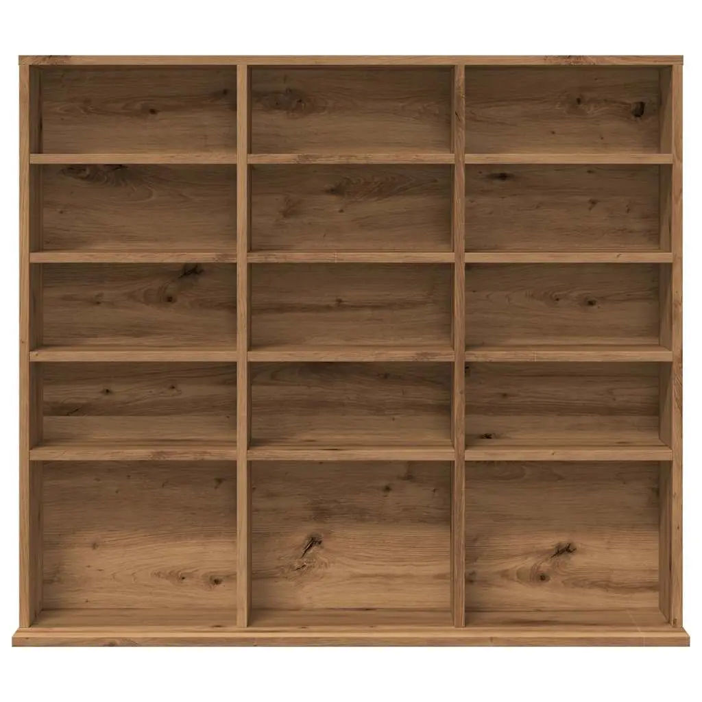 CD Cabinet Media Storage Engineered Wood Open Compartment Brown 100x23x89.5 cm
