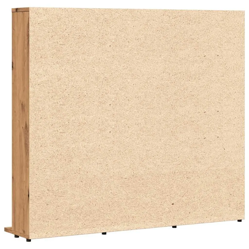 CD Cabinet Media Storage Engineered Wood Open Compartment Brown 100x23x89.5 cm