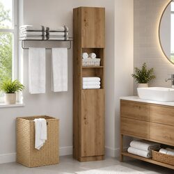 Your Perfect Bathroom Cabinet: Brown Engineered Wood
