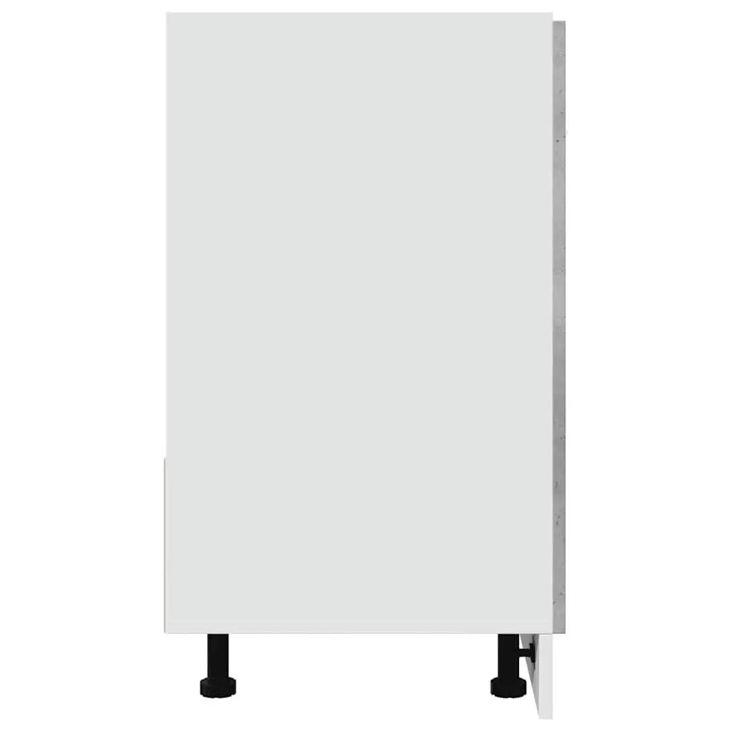 Kitchen Cabinet Two Door Grey Engineered Wood Sink Base Storage 80x46x81.5cm