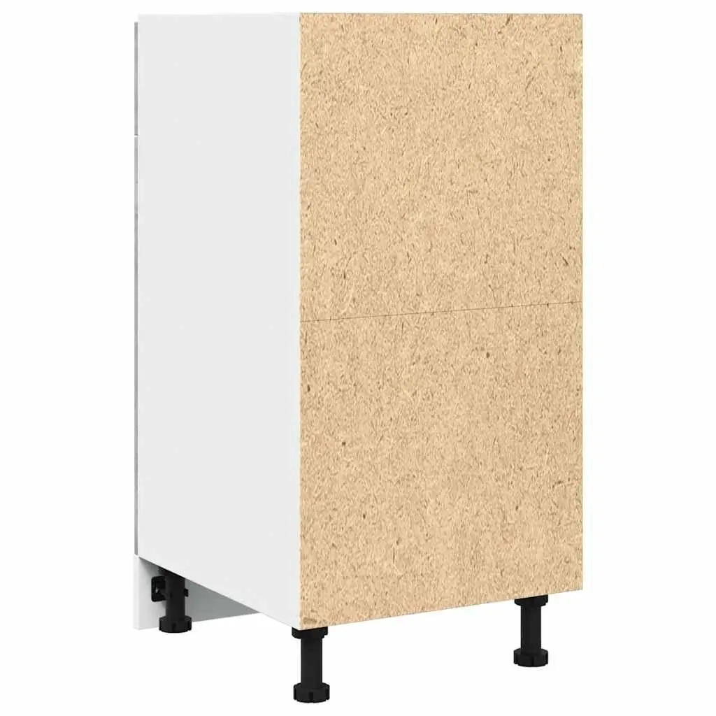 Kitchen Cabinet Grey Drawer Bottom Storage Unit 1 Drawer 2 Compartments 40 x 46 x 81.5 cm