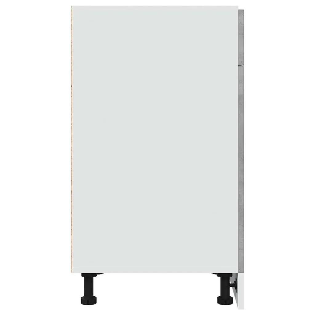 Kitchen Cabinet Grey Drawer Bottom Storage Unit 1 Drawer 2 Compartments 40 x 46 x 81.5 cm