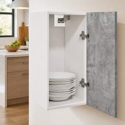 Friendly Grey Engineered Wood Kitchen Storage Cabinet