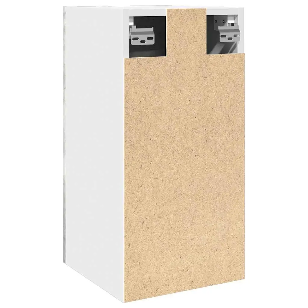 Wall-Mounted Hanging Cabinet Grey Engineered Wood 60cm Height 30cm Width 31cm Depth