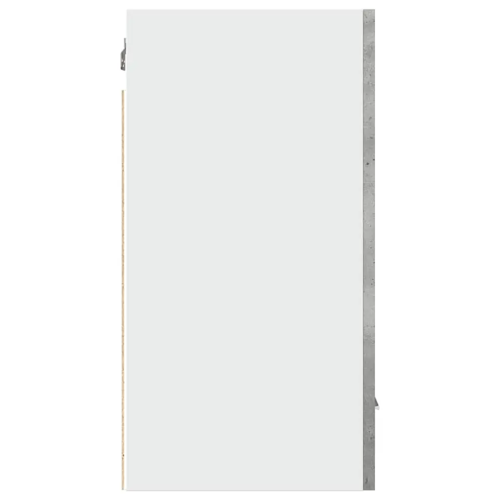 Wall-Mounted Hanging Cabinet Grey Engineered Wood 60cm Height 30cm Width 31cm Depth