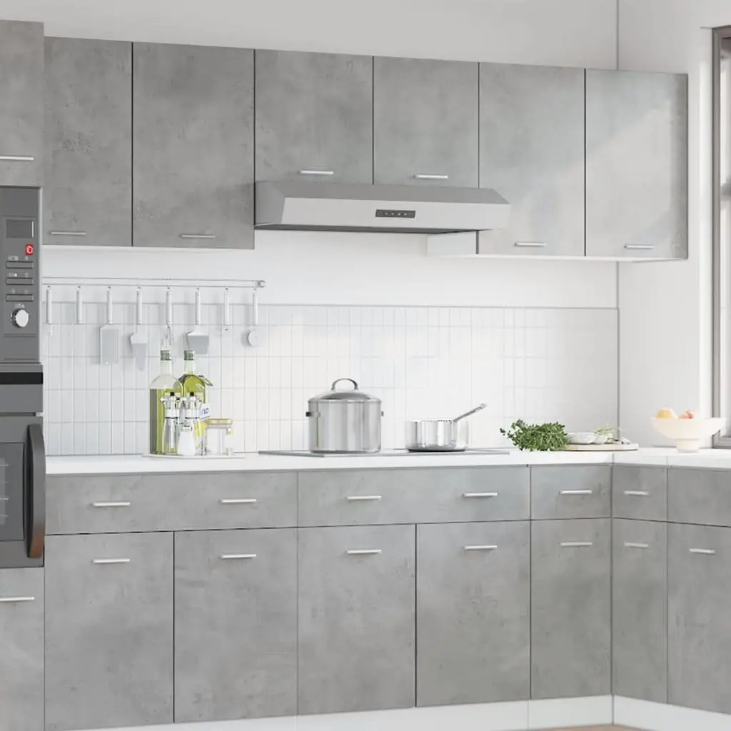 Hanging Kitchen Cabinet Wall-Mounted Grey Engineered Wood 80x31x60cm