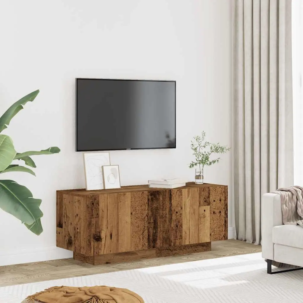 TV Stand Old Wood Style Media Unit 100x35x40cm