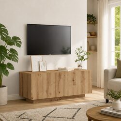Your Perfect Brown TV Cabinet with Organized Compartments