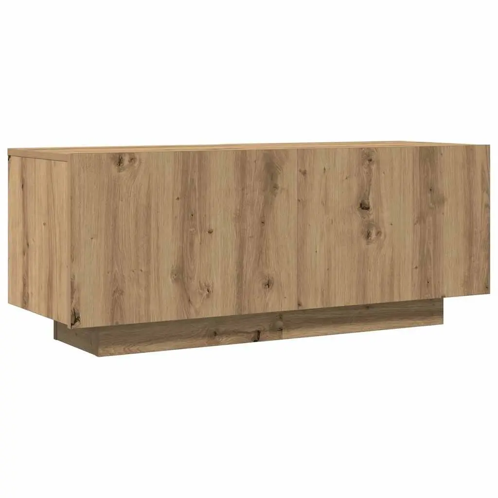 Brown TV Cabinet with Organized Compartments