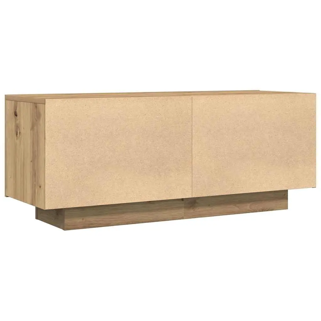 Brown TV Cabinet with Organized Compartments