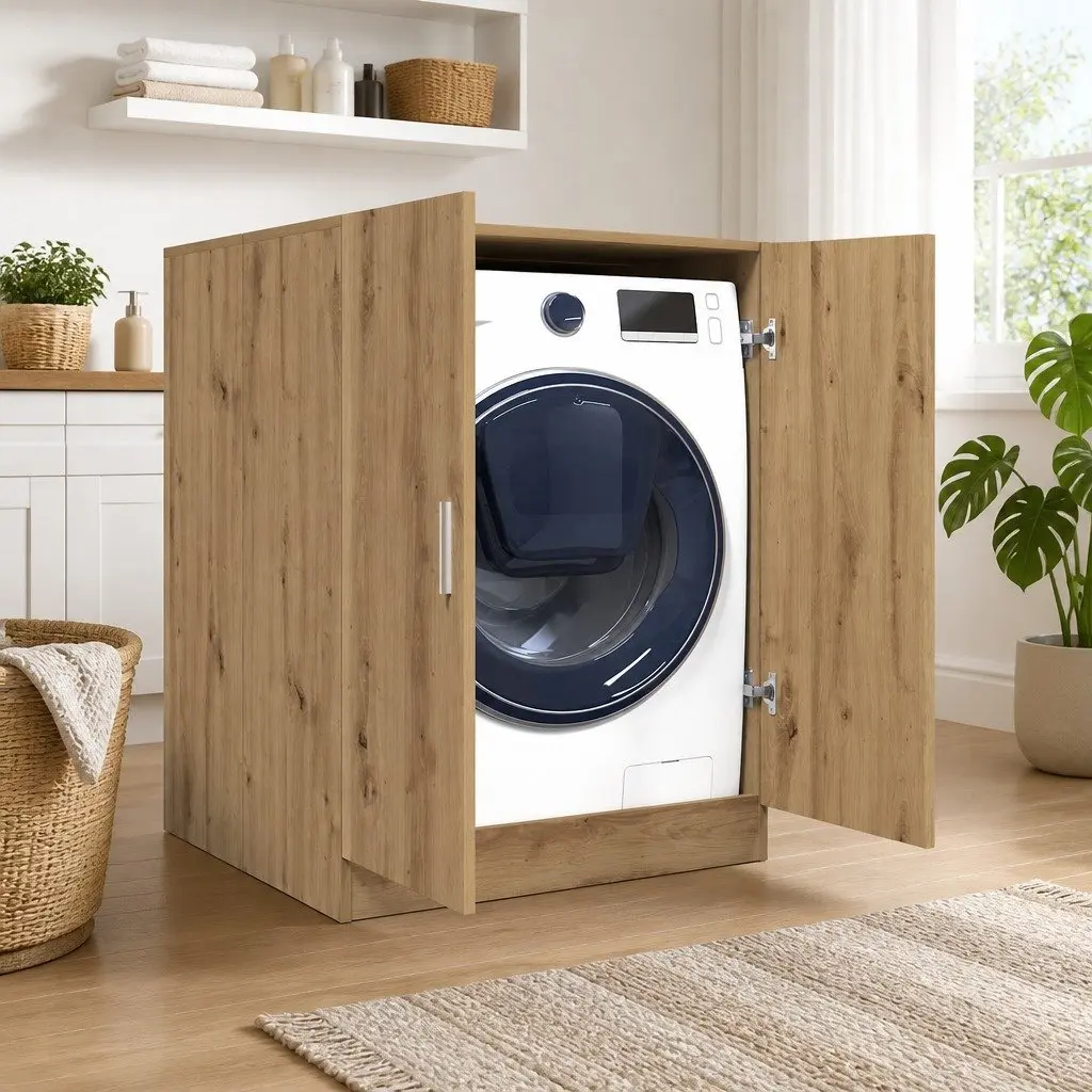 Artisan Oak Washing Machine Cabinet
