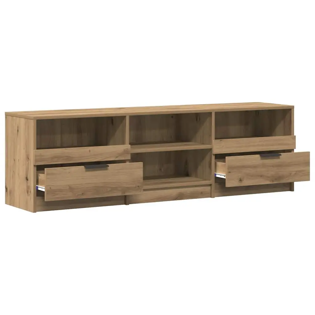 TV Cabinet Engineered Wood Brown Storage Unit 150 x 33.5 x 45 cm
