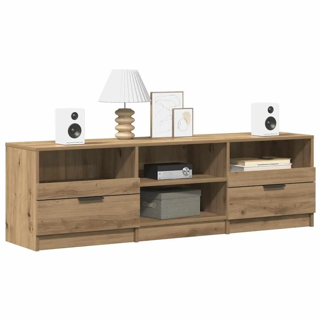 TV Cabinet Engineered Wood Brown Storage Unit 150 x 33.5 x 45 cm