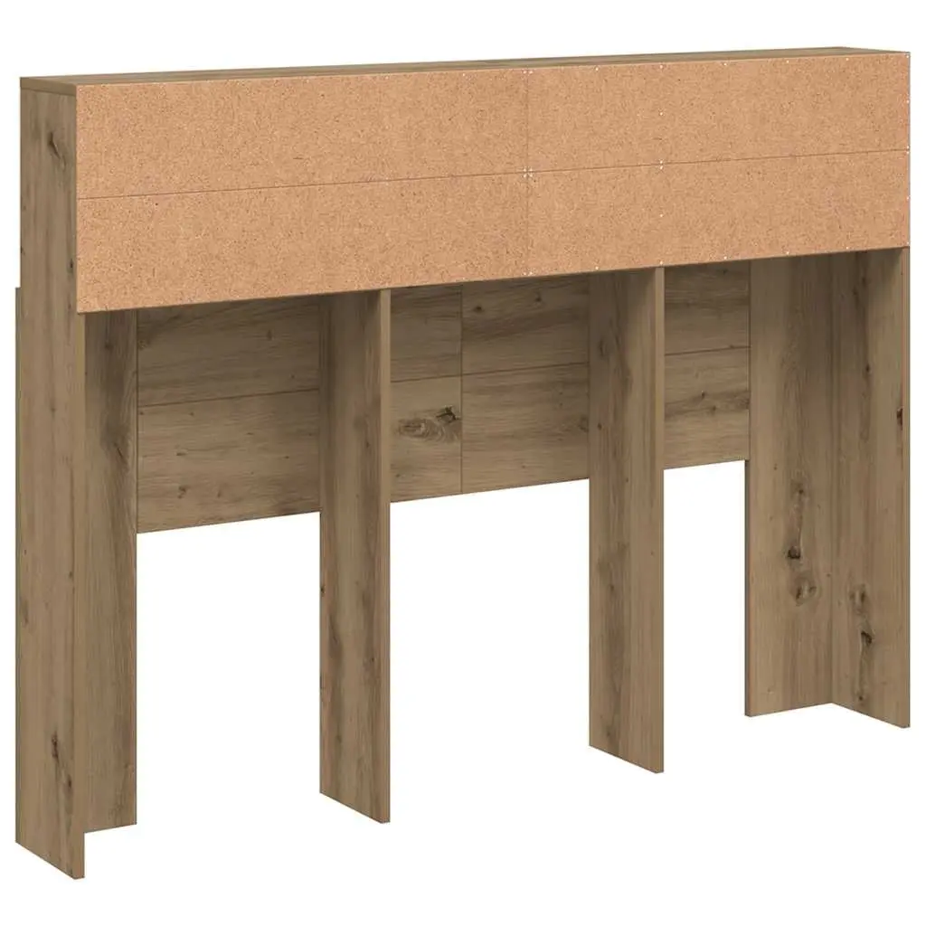 Brown Wall-Mounted Headboard Cabinet