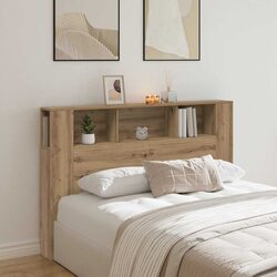Brown Headboard Cabinet for Organized Storage