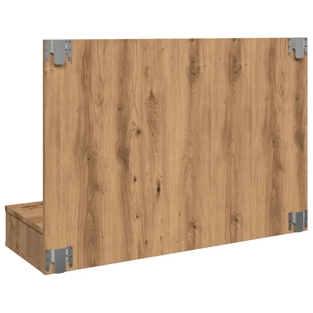 Bathroom Mirror Cabinet LED Brown Engineered Wood Wall Mounted 90 x 31.5 x 62 cm