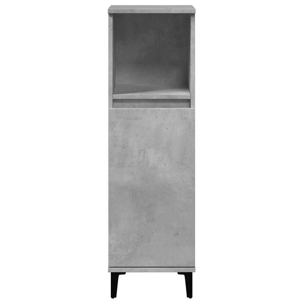 Bathroom Vanity Cabinet Grey Storage Unit Engineered Wood 30x30x100 cm
