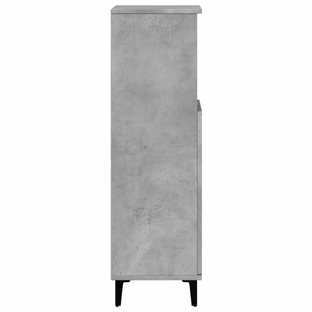 Bathroom Vanity Cabinet Grey Storage Unit Engineered Wood 30x30x100 cm