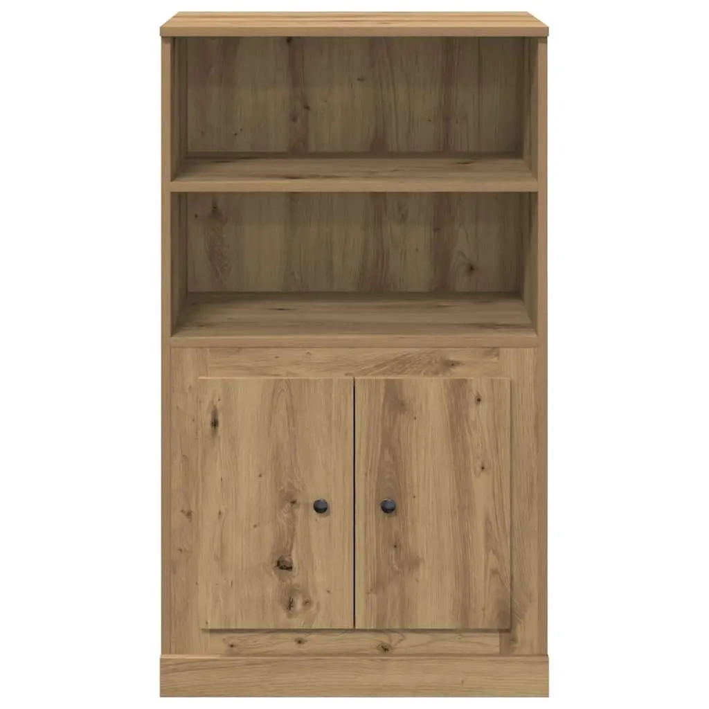 Highboard Storage Cabinet Brown Sideboard Engineered Wood Furniture Buffet